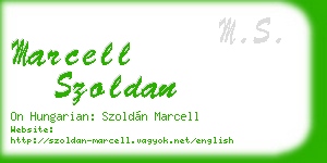 marcell szoldan business card